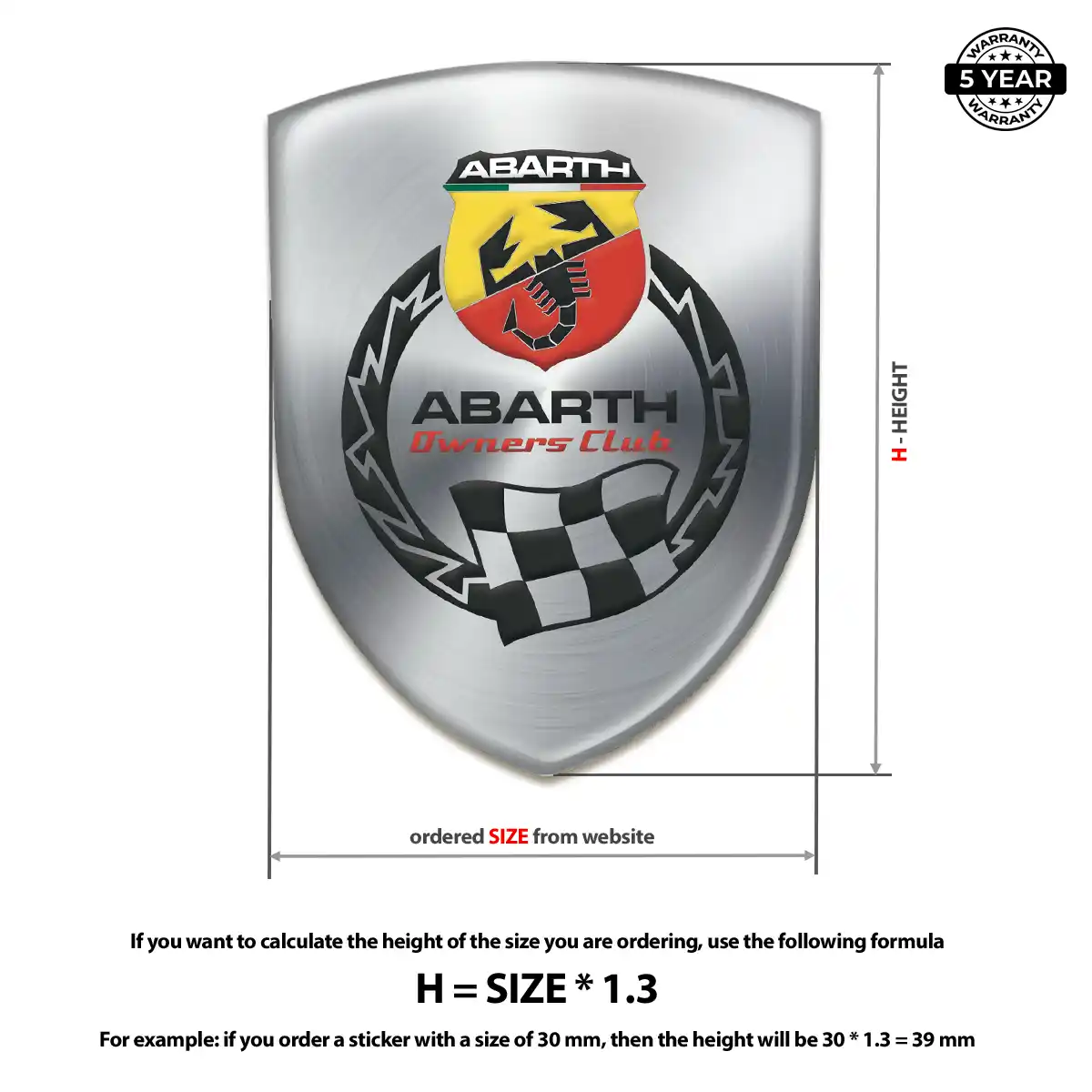 Abarth Emblem Badge Sleek Style