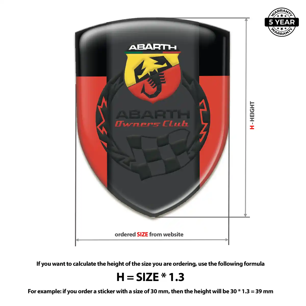 Abarth Emblem Badge Sport Tuning