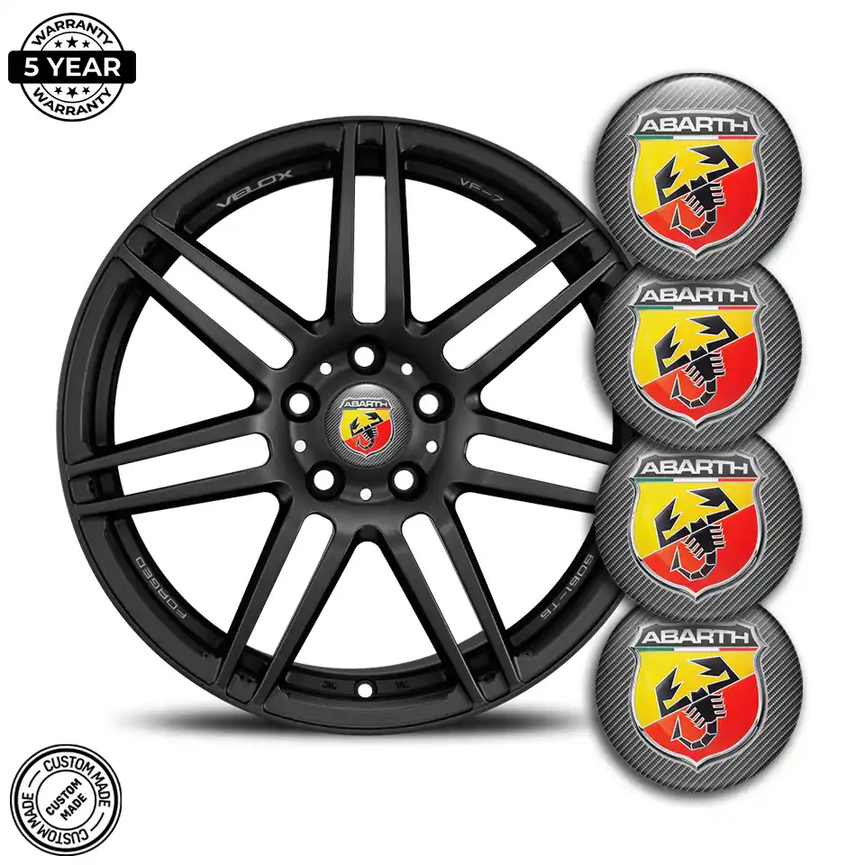 Abarth Emblem Center Hub Cap Self-Adhesive Stylish Design