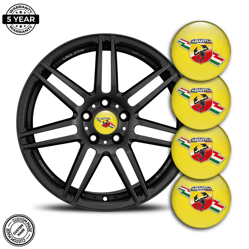 Abarth Emblem Center Hup Cap Stylish Design
