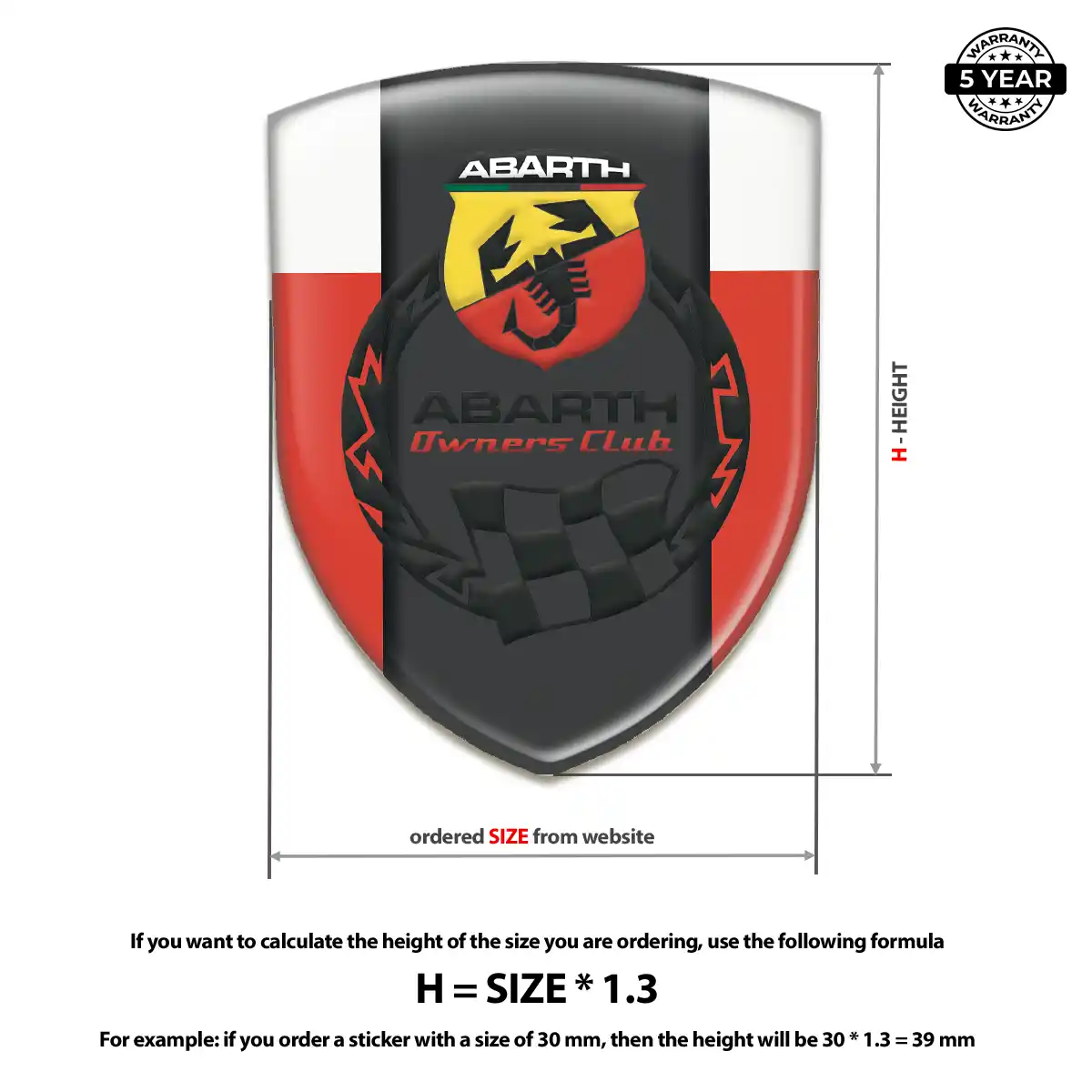 Abarth Emblem Crest Cabin Style