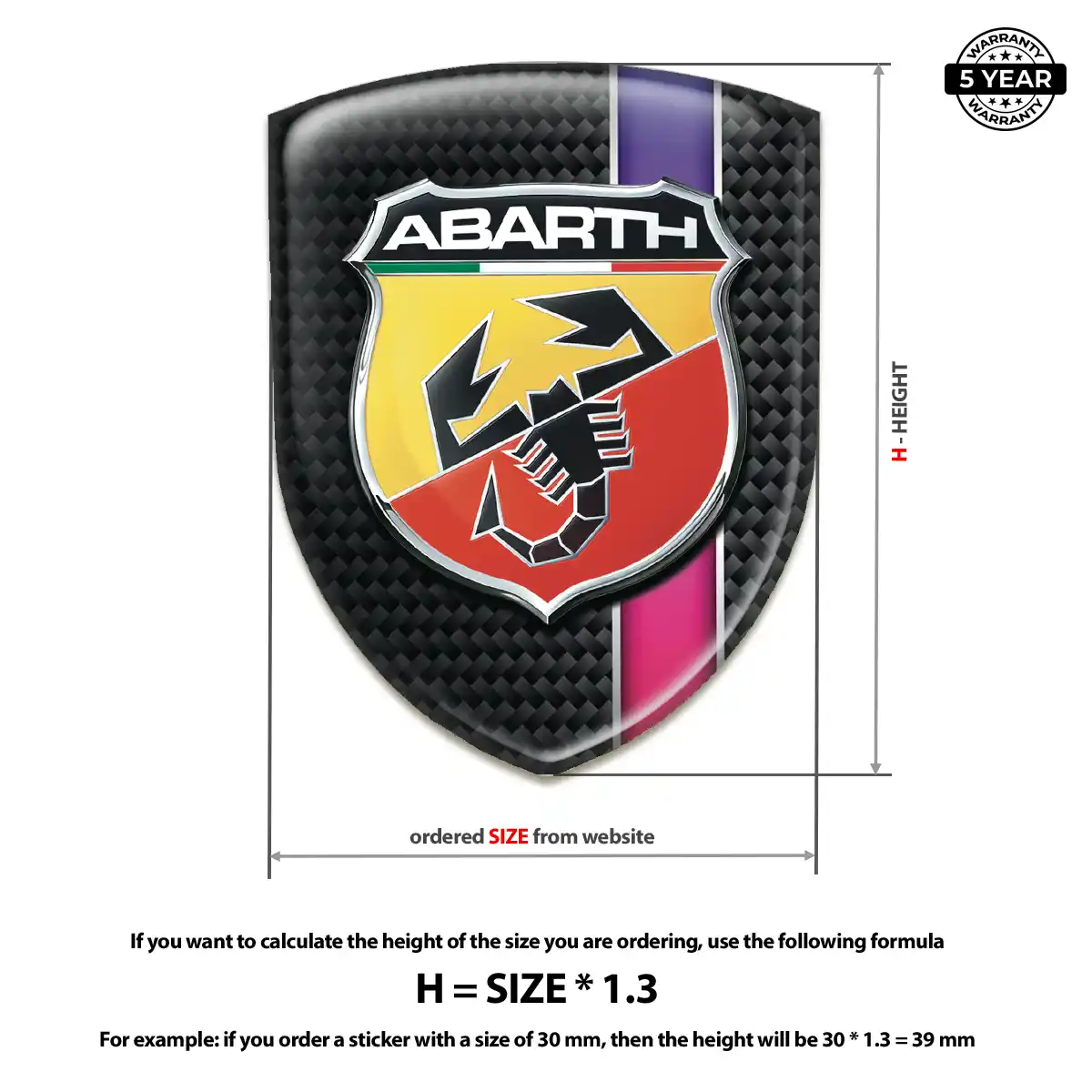 Abarth Emblem Crest Elite Finish