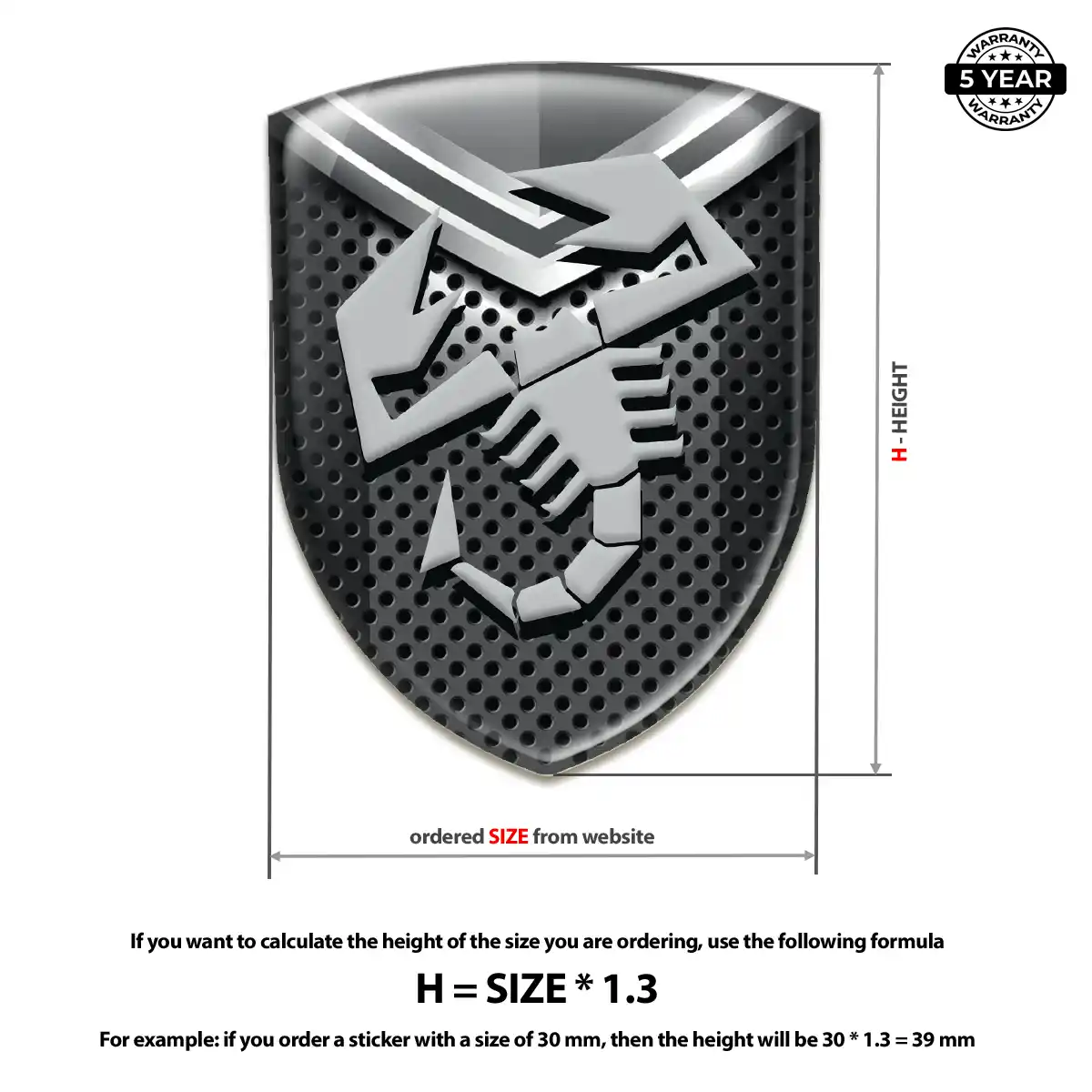 Abarth Emblem Crest Outer Style
