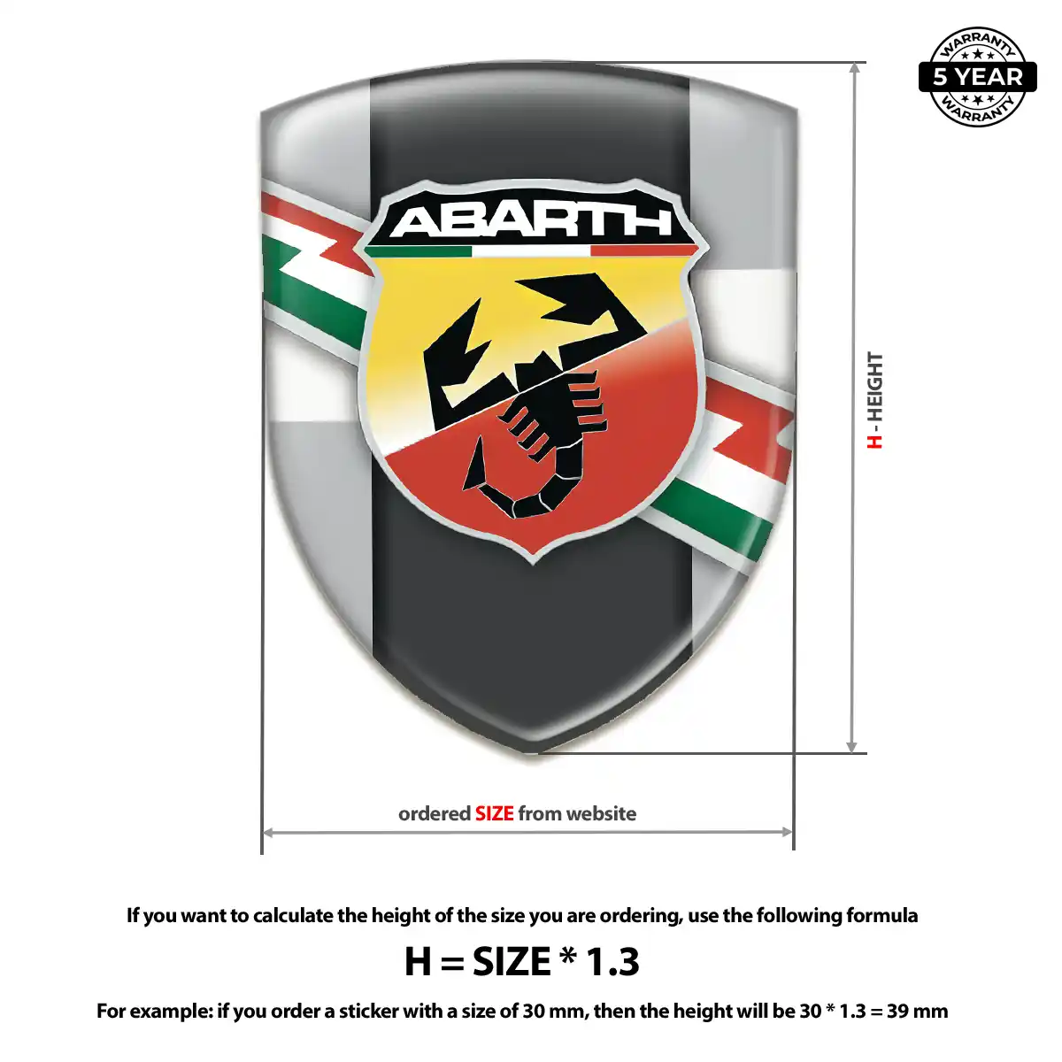 Abarth Emblem Crest Performance Style