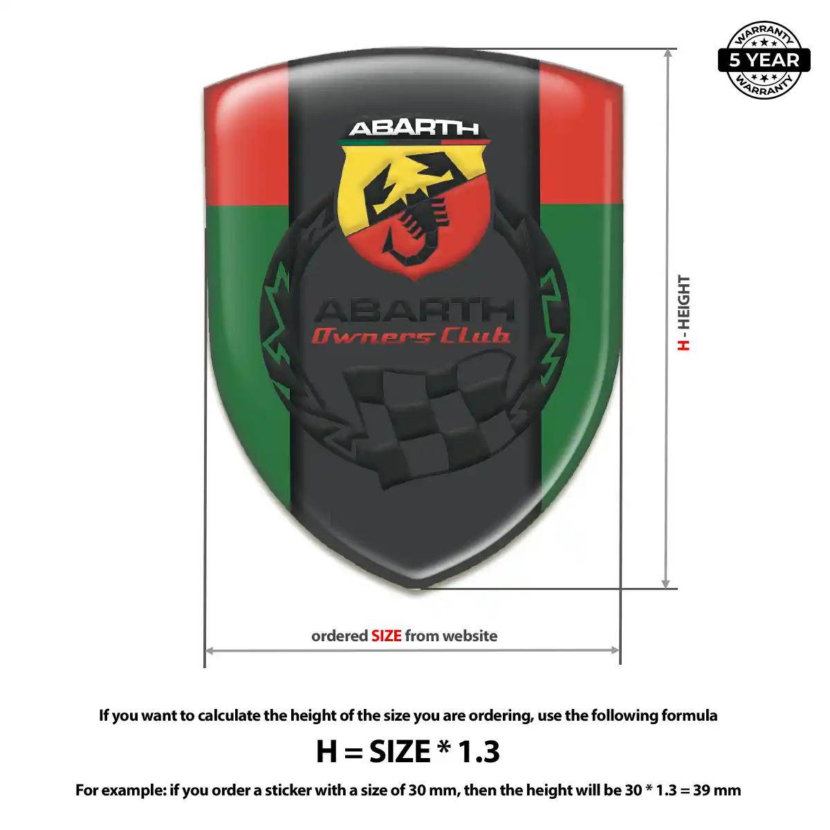 Abarth Emblem Crest Resin Elite