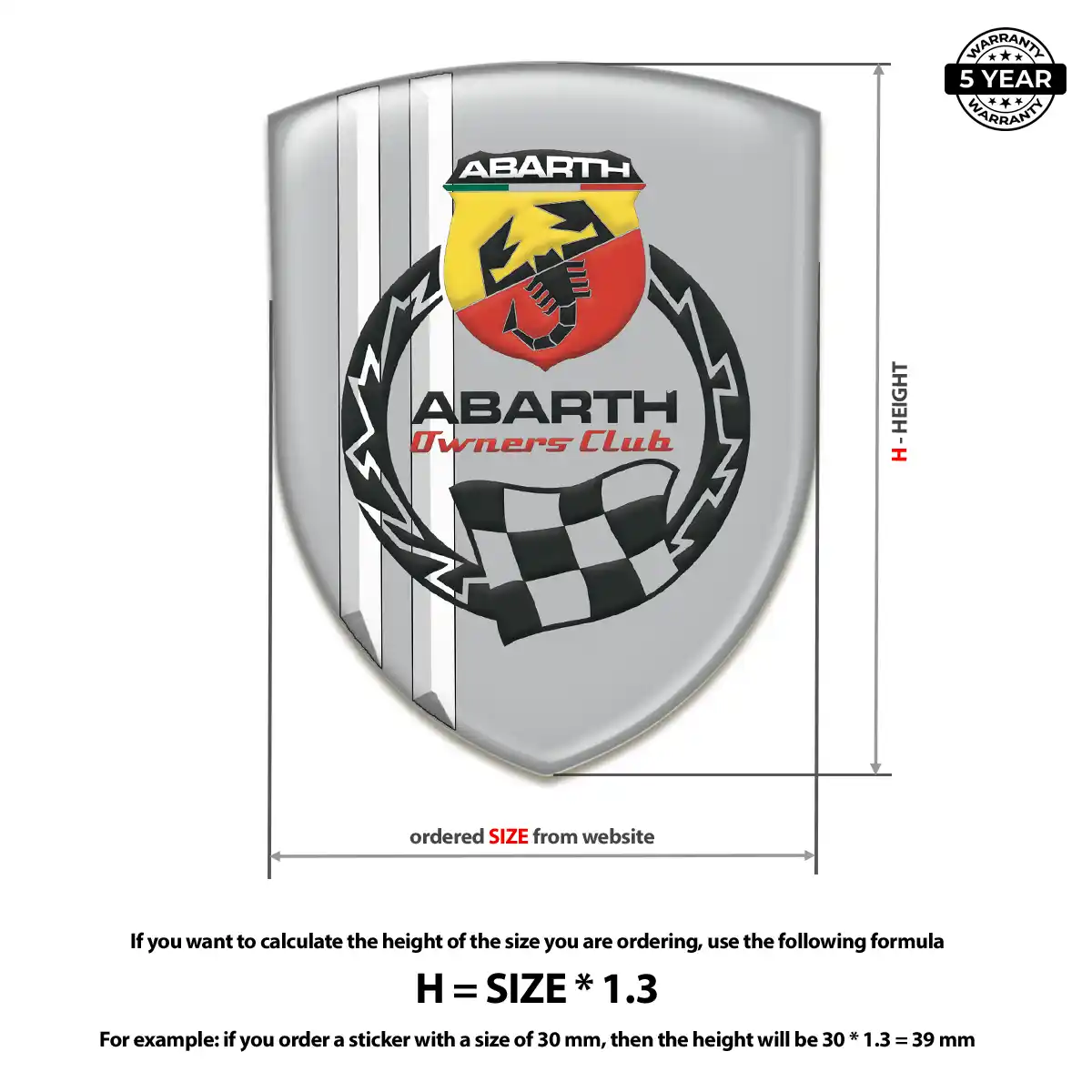 Abarth Emblem Crest Resin Luxe