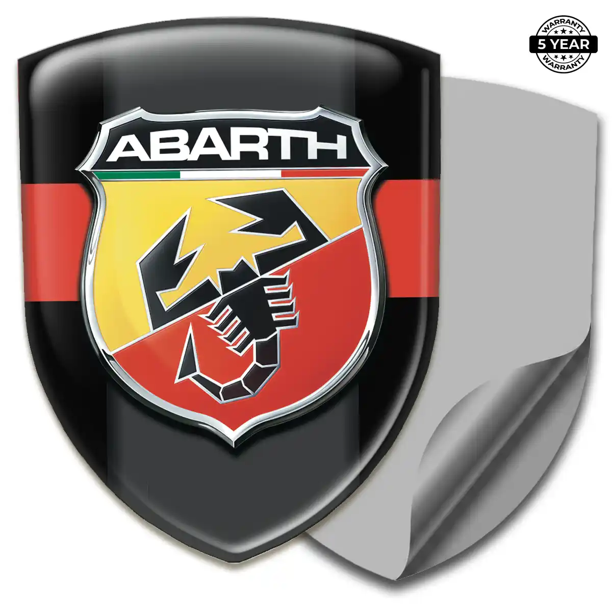 Abarth Emblem Domed Badge Auto Tuning
