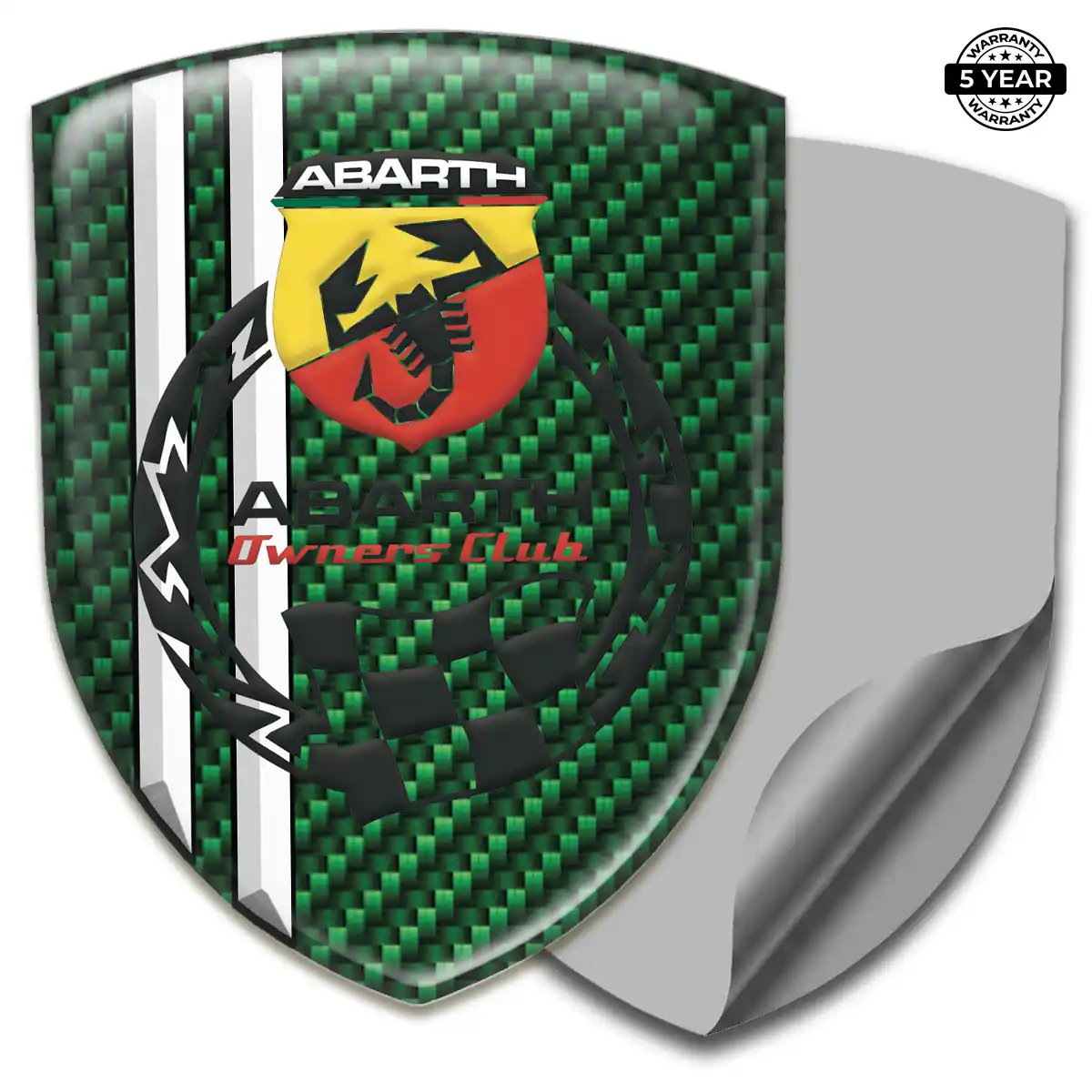 Abarth Emblem Domed Badge Cabin Style
