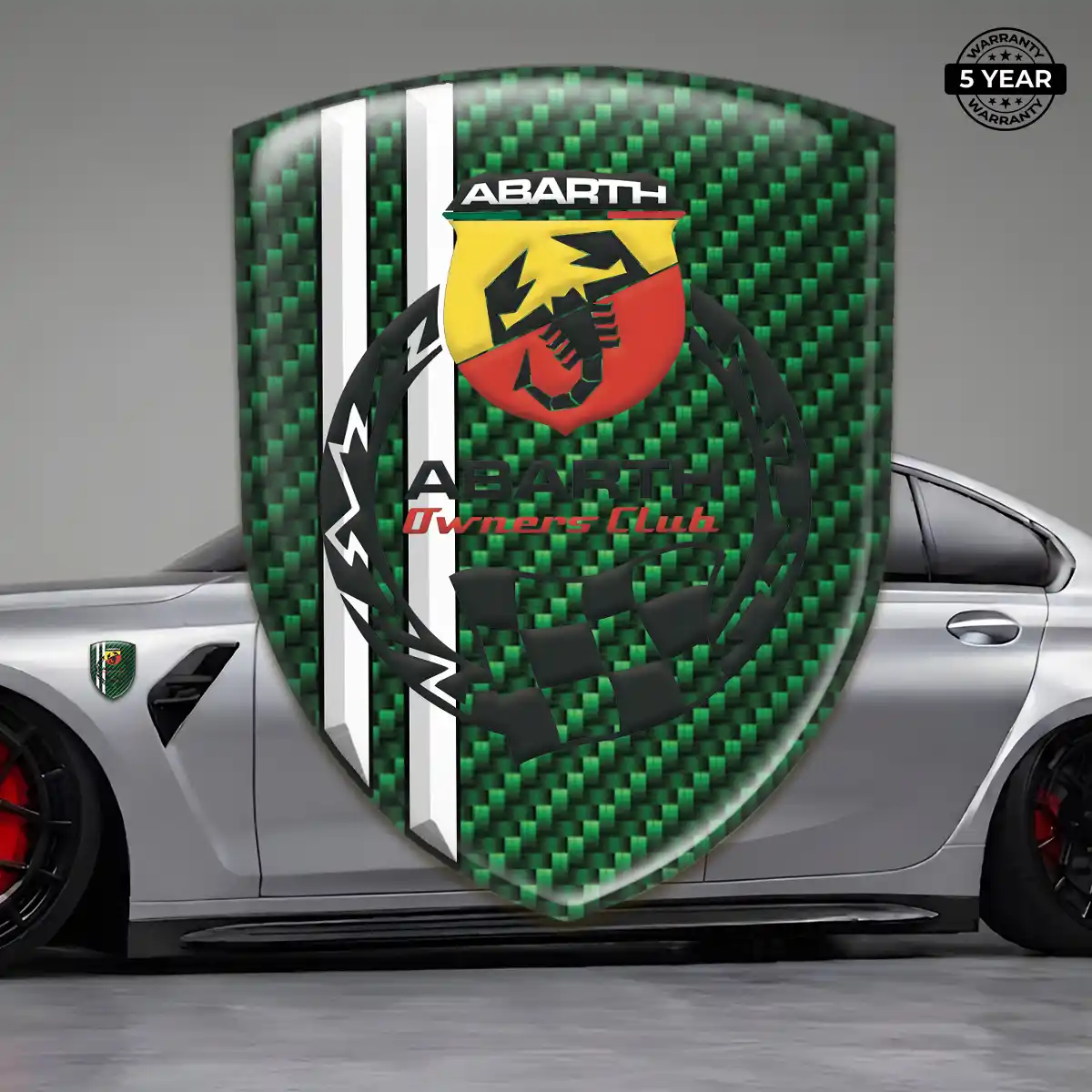 Abarth Emblem Domed Badge Cabin Style
