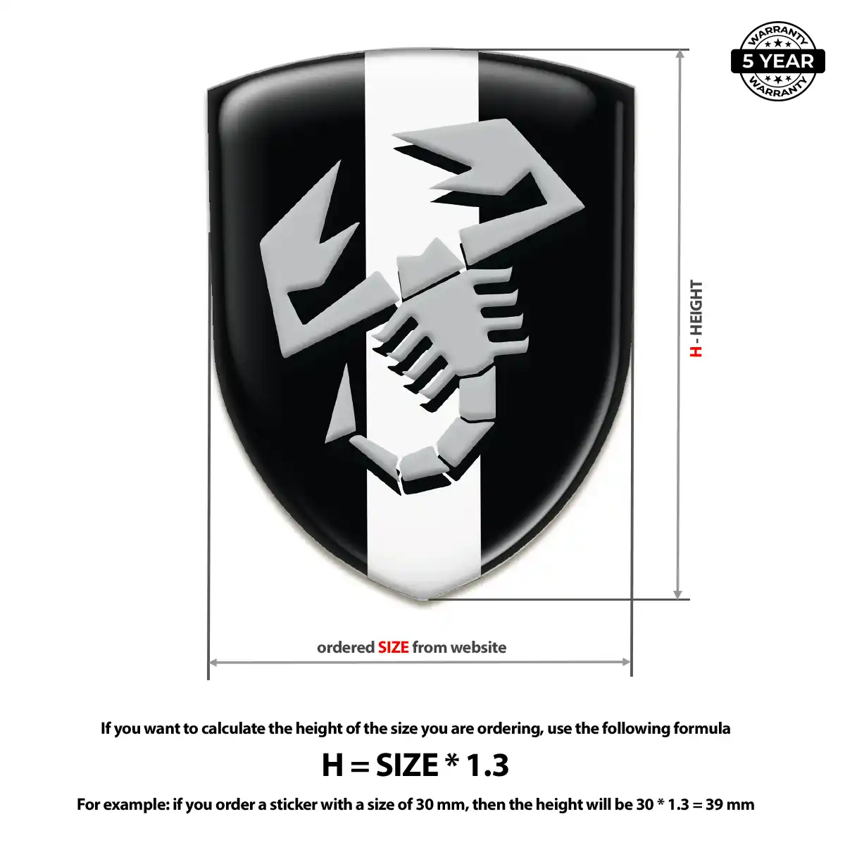 Abarth Emblem Domed Badge Elite Edition