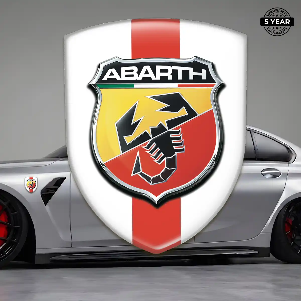 Abarth Emblem Domed Badge Elite Finish