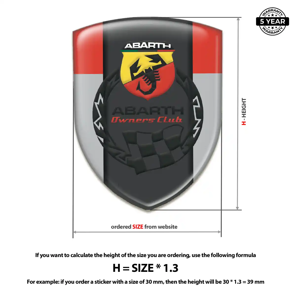 Abarth Emblem Domed Badge Exclusive Series