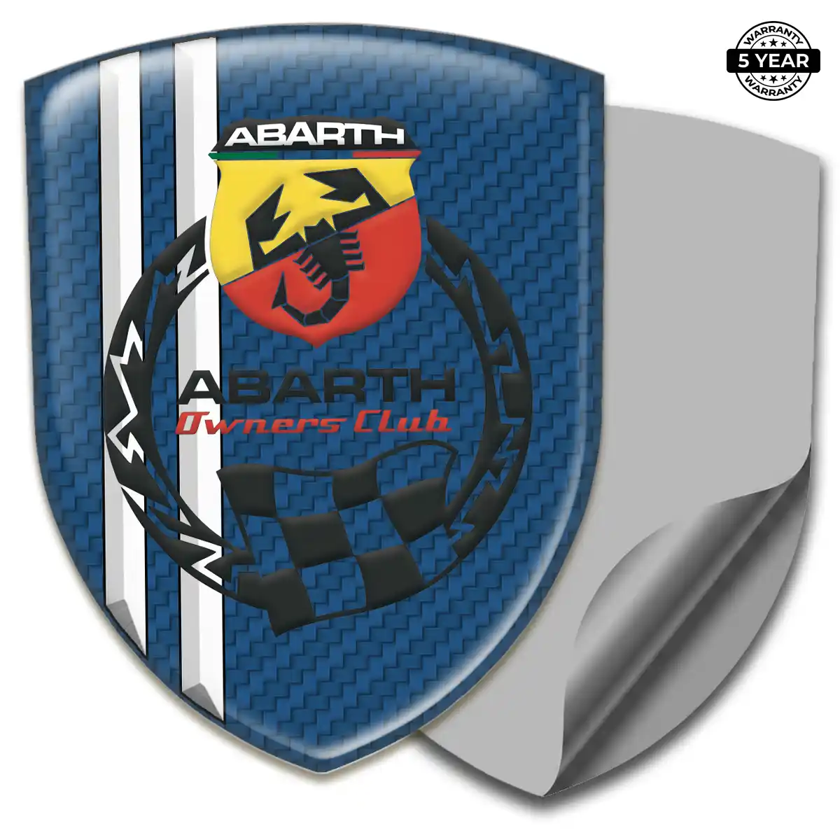 Abarth Emblem Domed Badge Interior Elegance