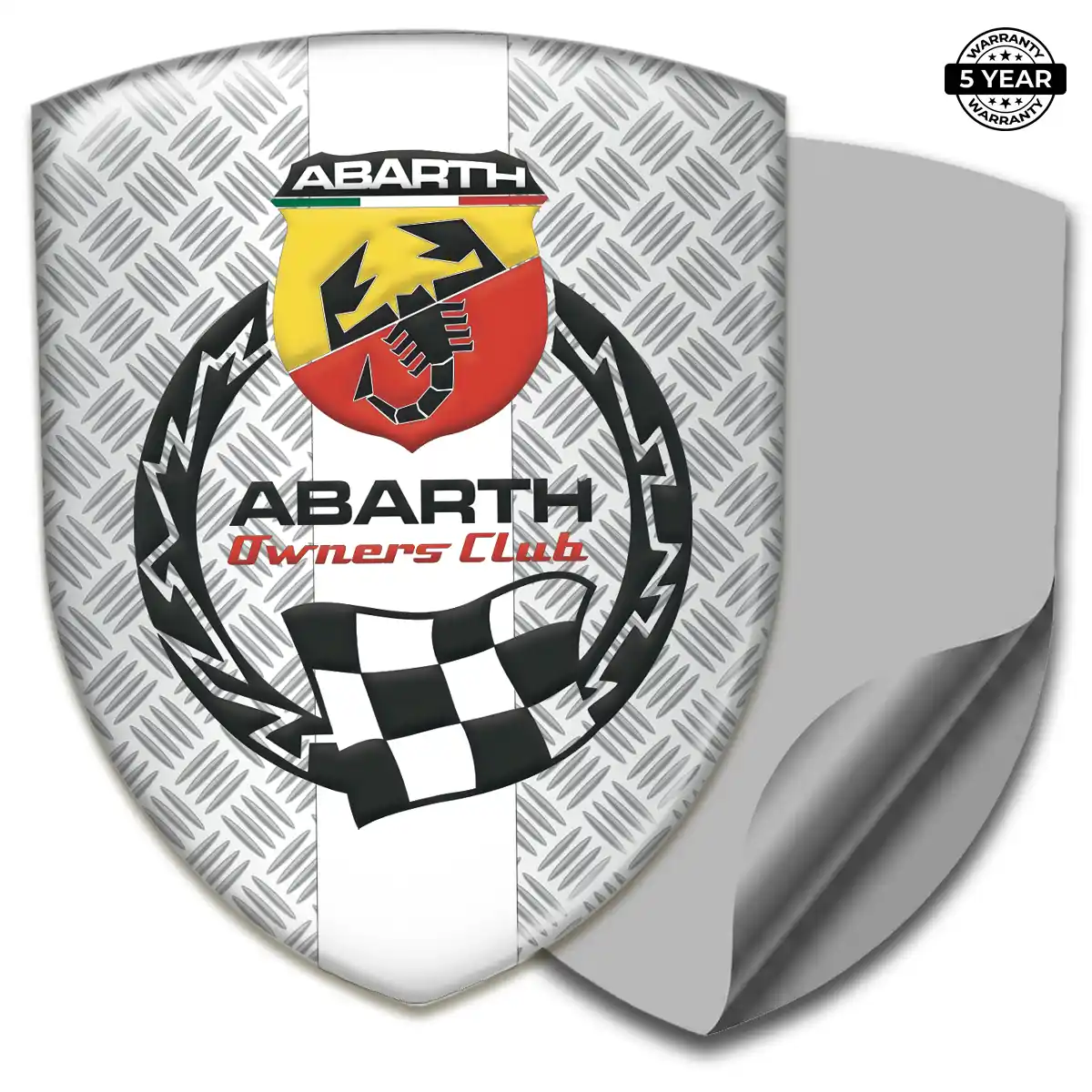 Abarth Emblem Domed Badge Interior Luxe