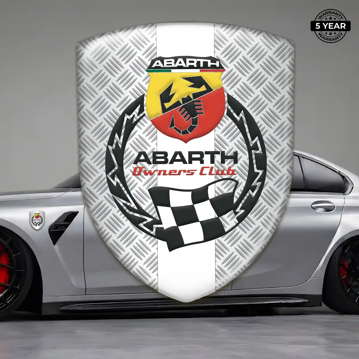 Abarth Emblem Domed Badge Interior Luxe