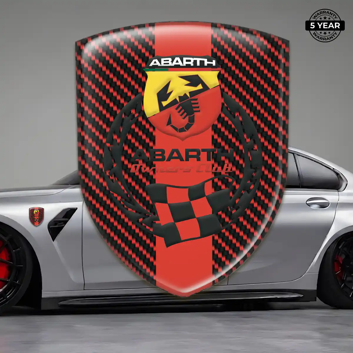 Abarth Emblem Domed Badge Opulent Line