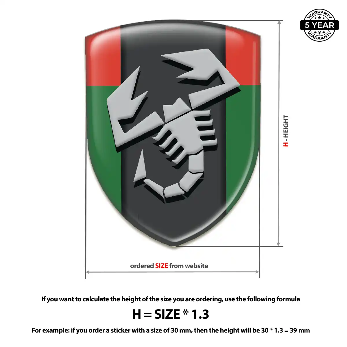 Abarth Emblem Domed Badge Outer Style