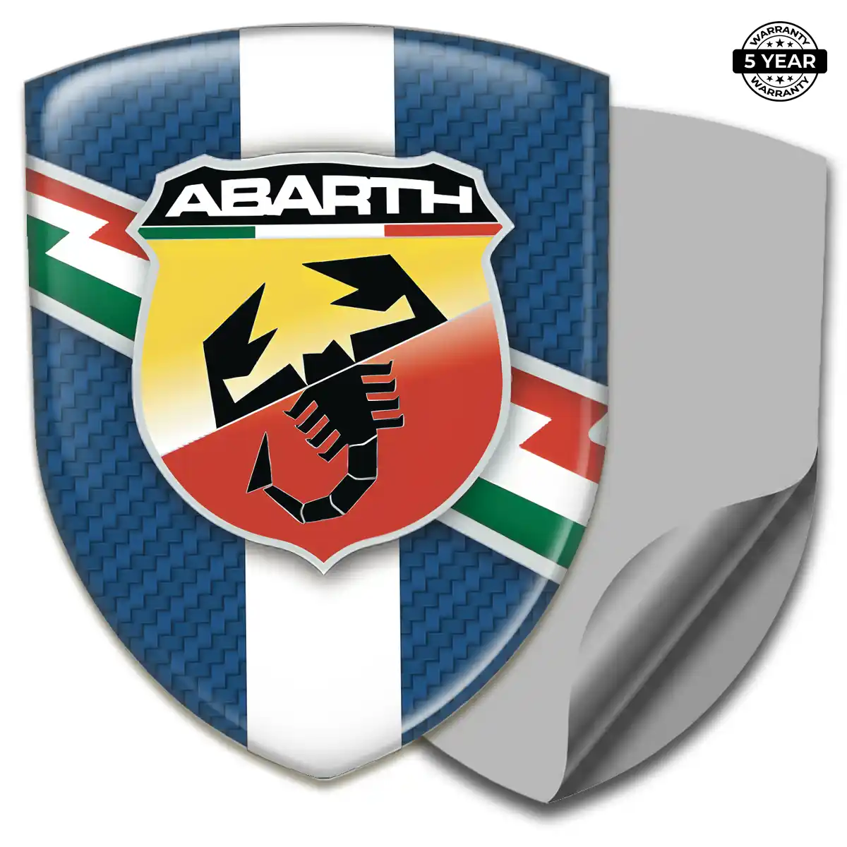 Abarth Emblem Domed Badge Performance Style
