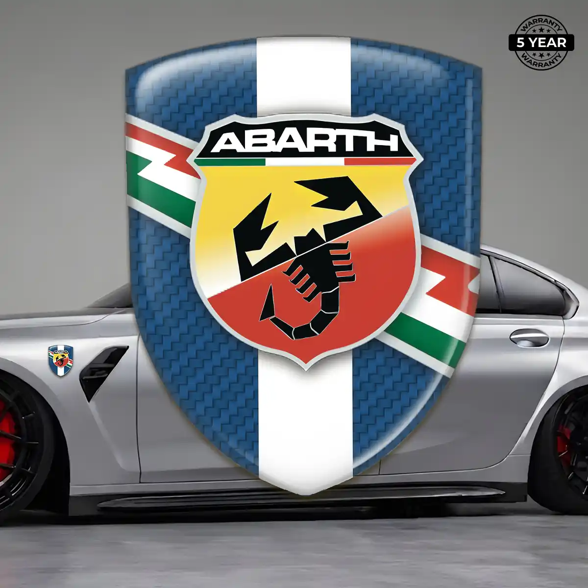 Abarth Emblem Domed Badge Performance Style
