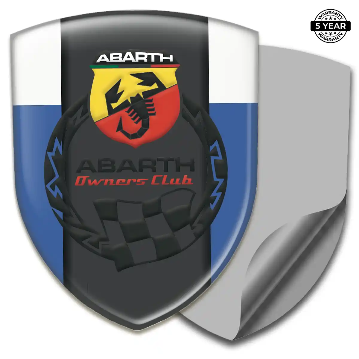 Abarth Emblem Domed Badge Premium Dome