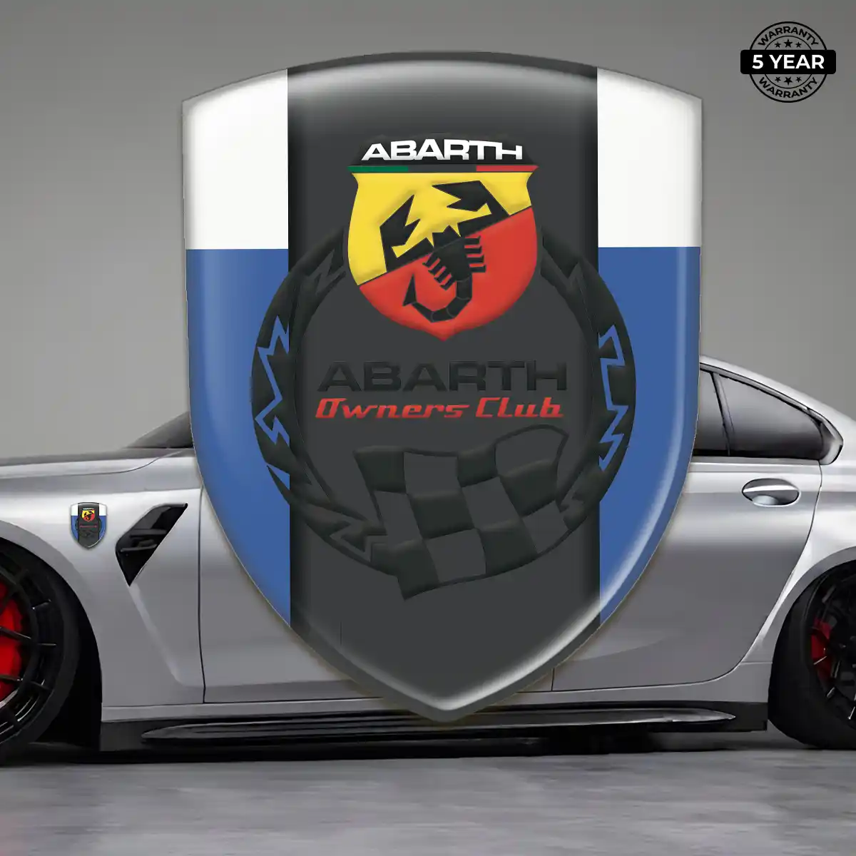 Abarth Emblem Domed Badge Premium Dome