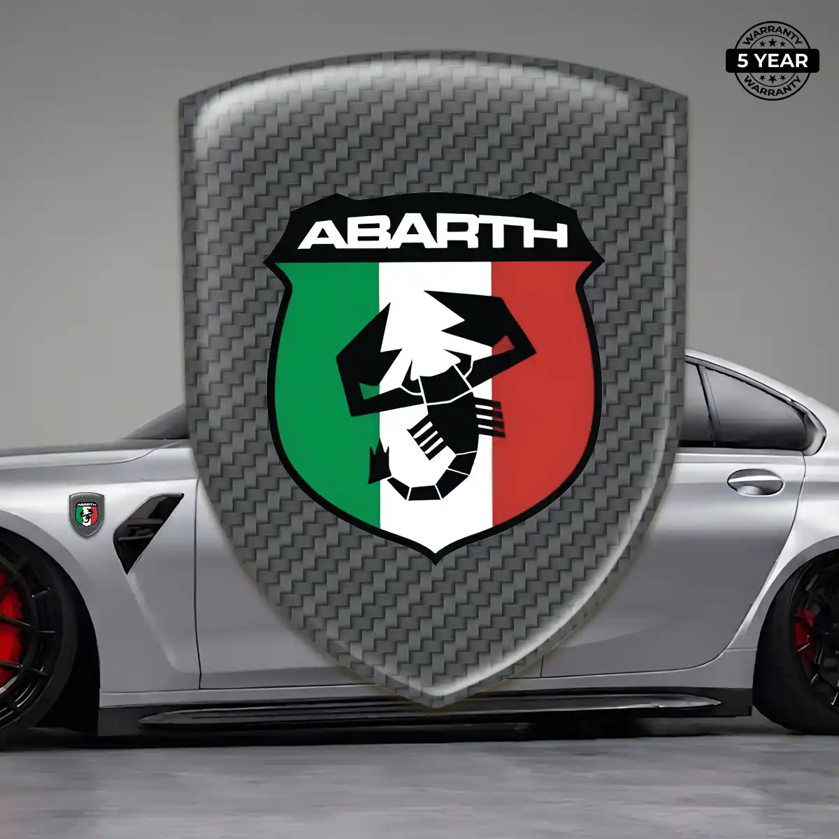 Abarth Emblem Domed Badge Prime Quality
