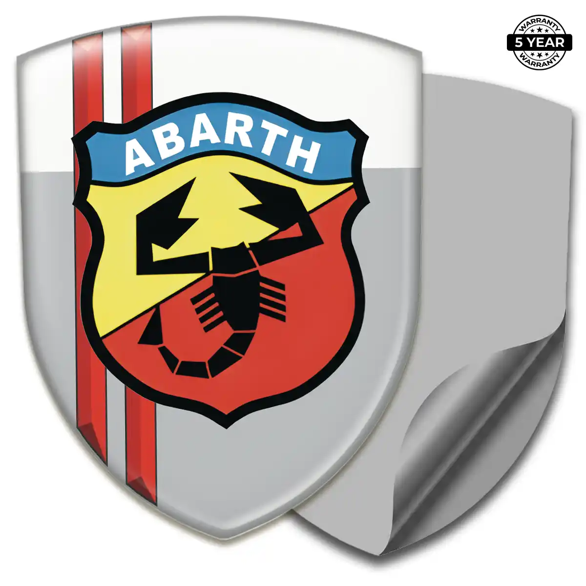 Abarth Emblem Domed Badge Refined Design