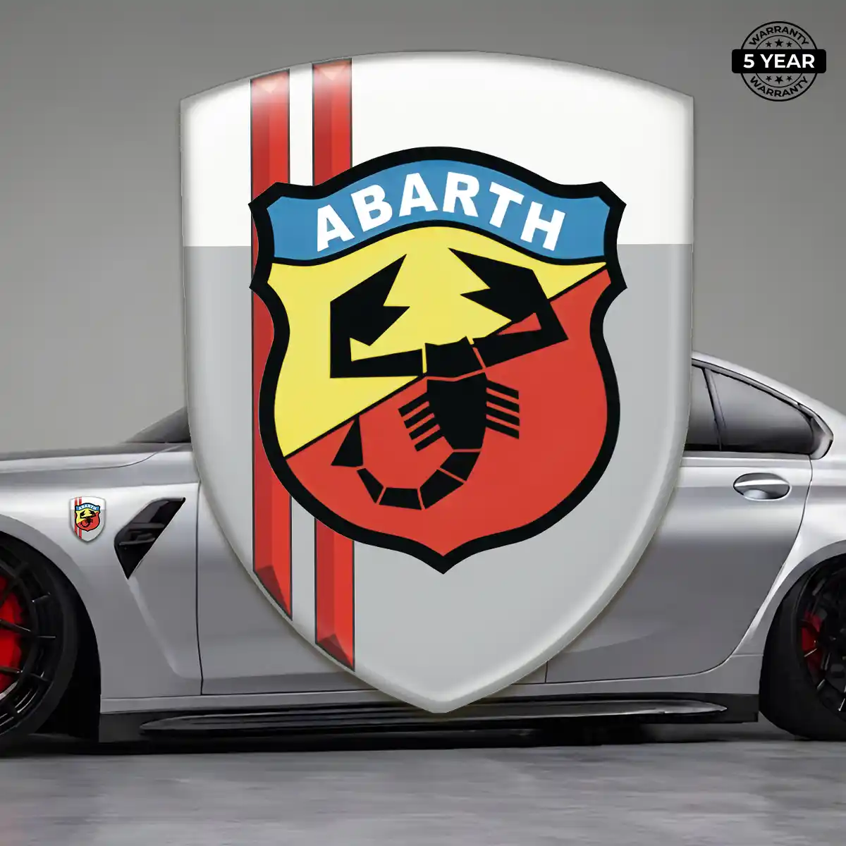 Abarth Emblem Domed Badge Refined Design