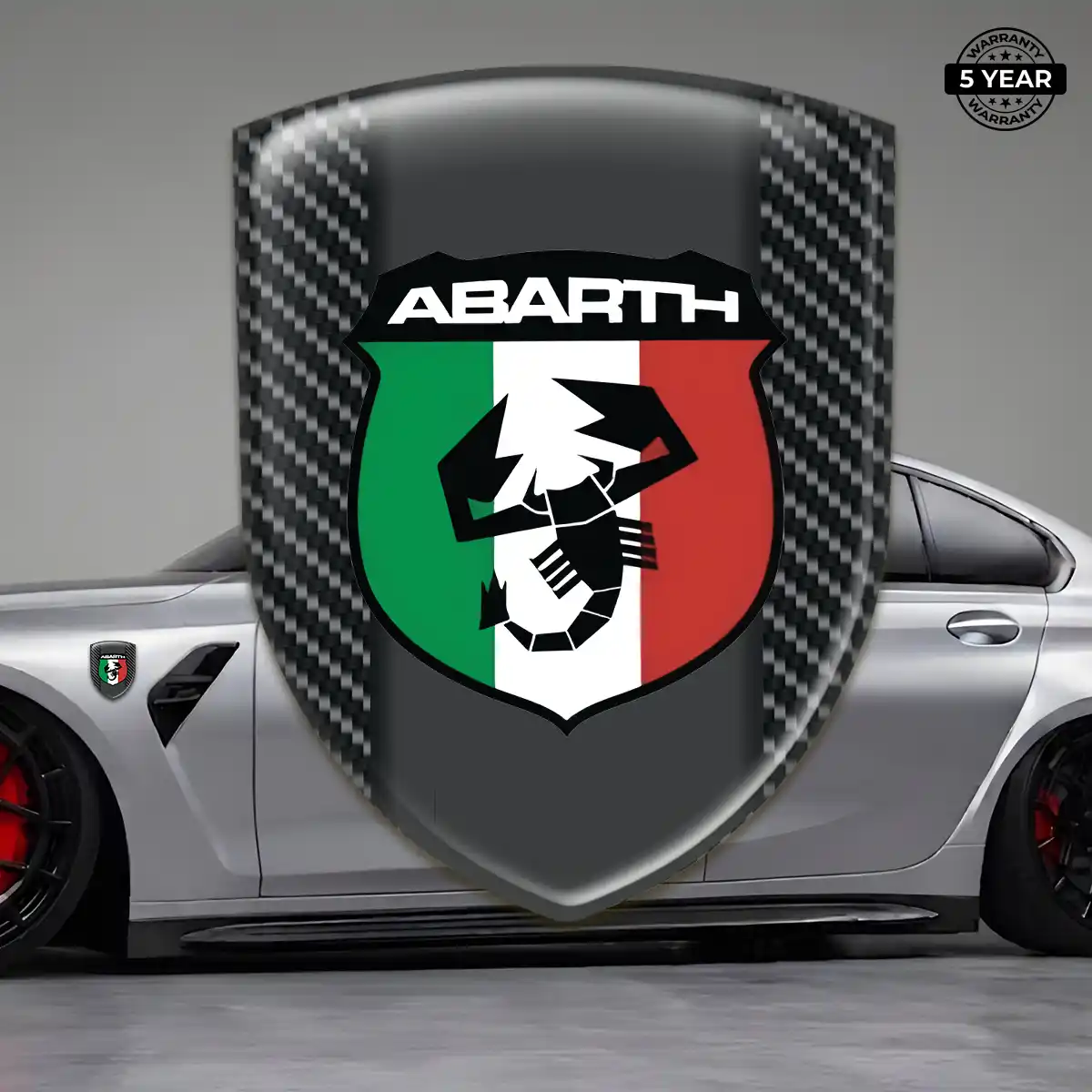Abarth Emblem Domed Badge Resin Elite