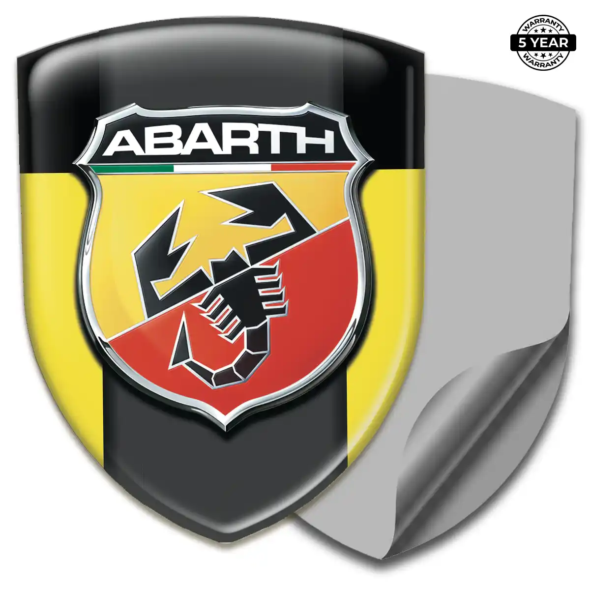 Abarth Emblem Domed Badge Sleek Style