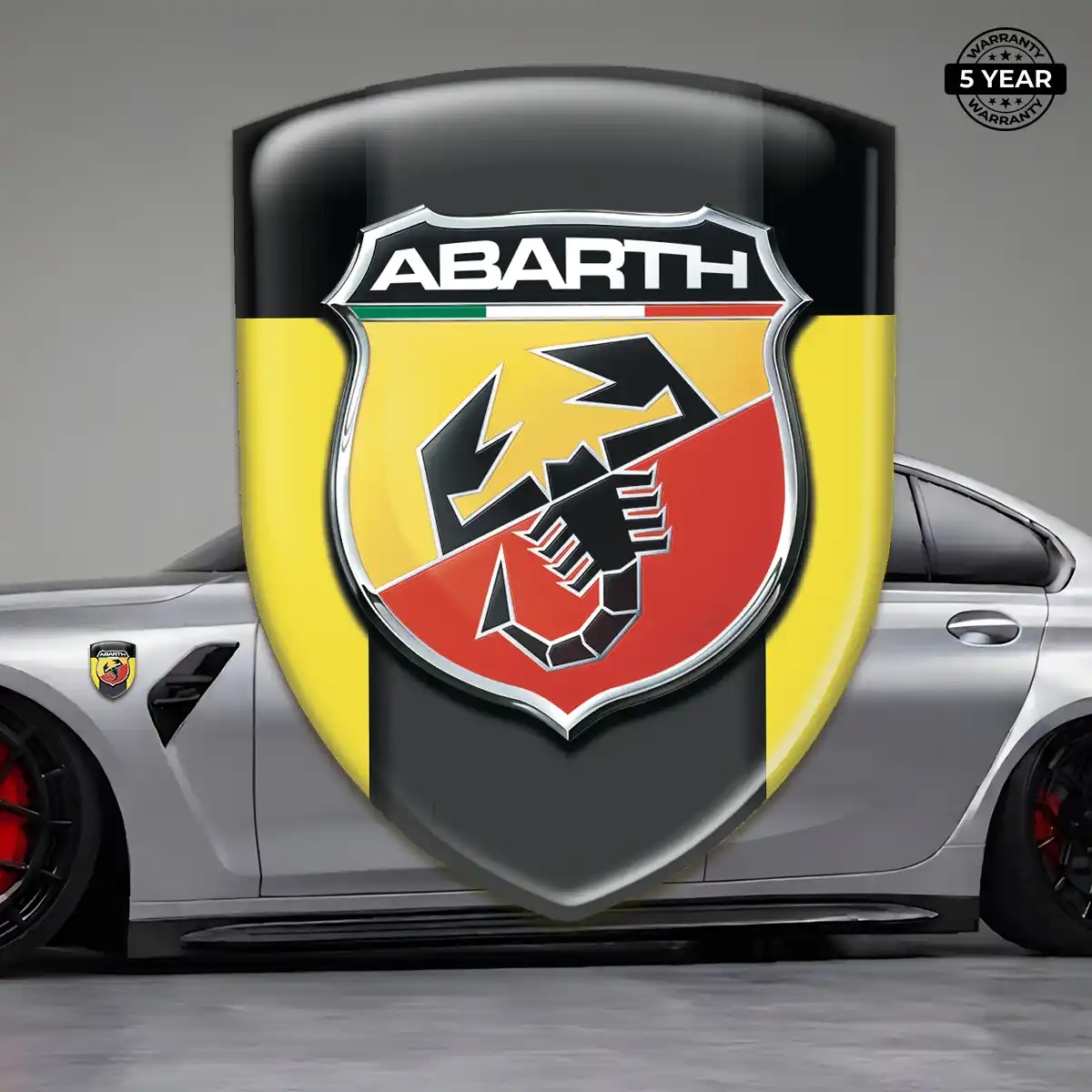 Abarth Emblem Domed Badge Sleek Style