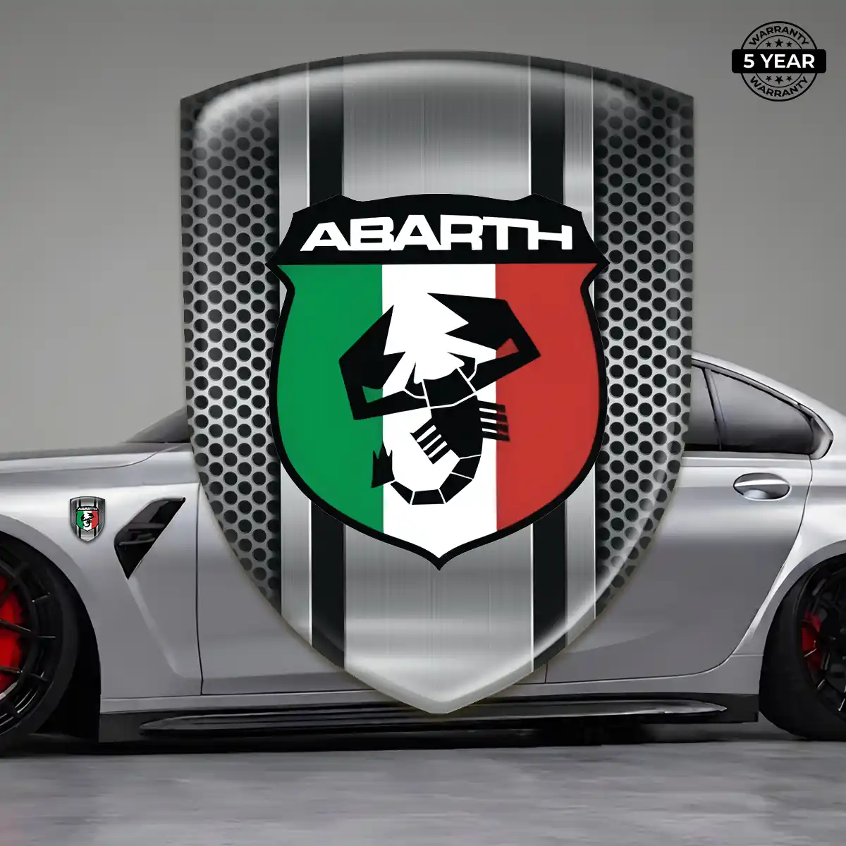 Abarth Emblem Domed Badge Sport Tuning
