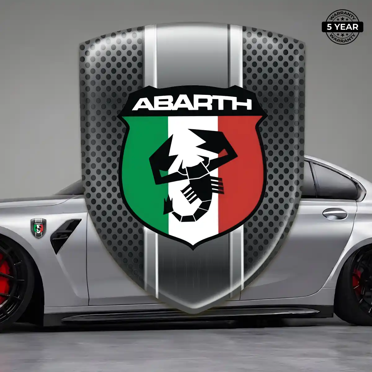 Abarth Emblem Domed Badge Street Tuning