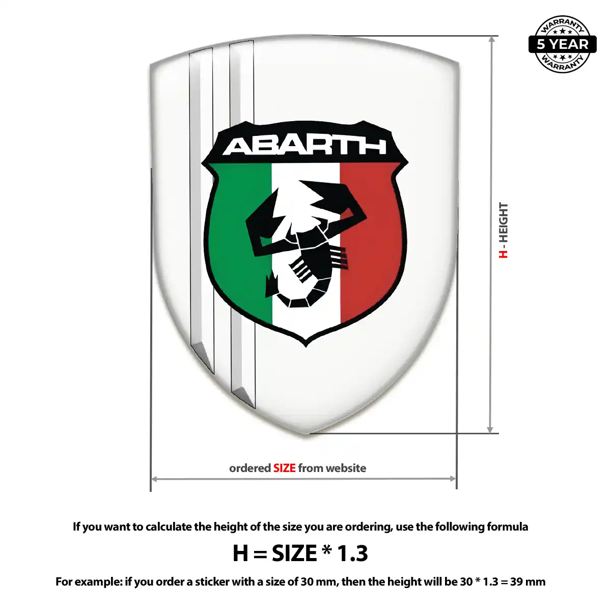 Abarth Emblem Logo Badge Cabin Style