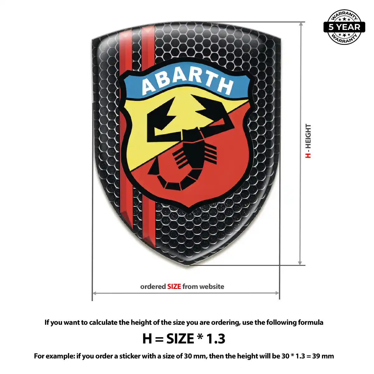 Abarth Emblem Logo Badge Deluxe Edition