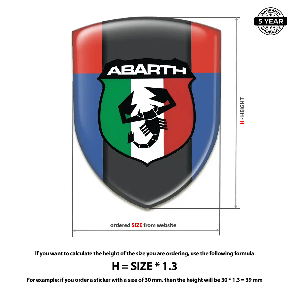 Abarth Emblem Logo Badge Exterior Luxe