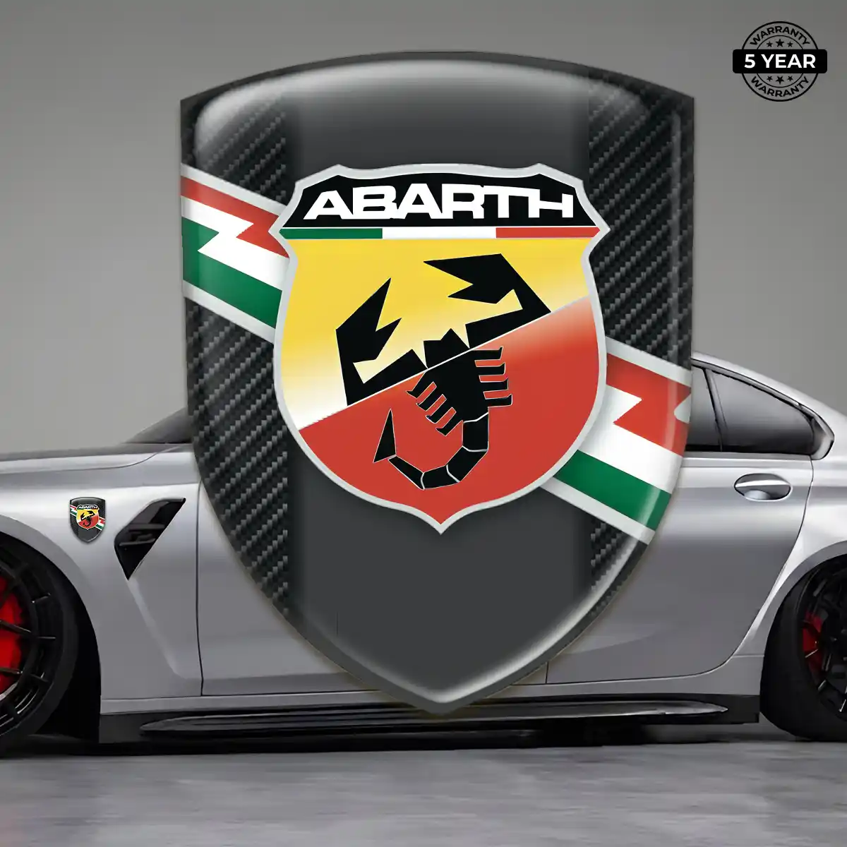Abarth Emblem Logo Badge Interior Luxe