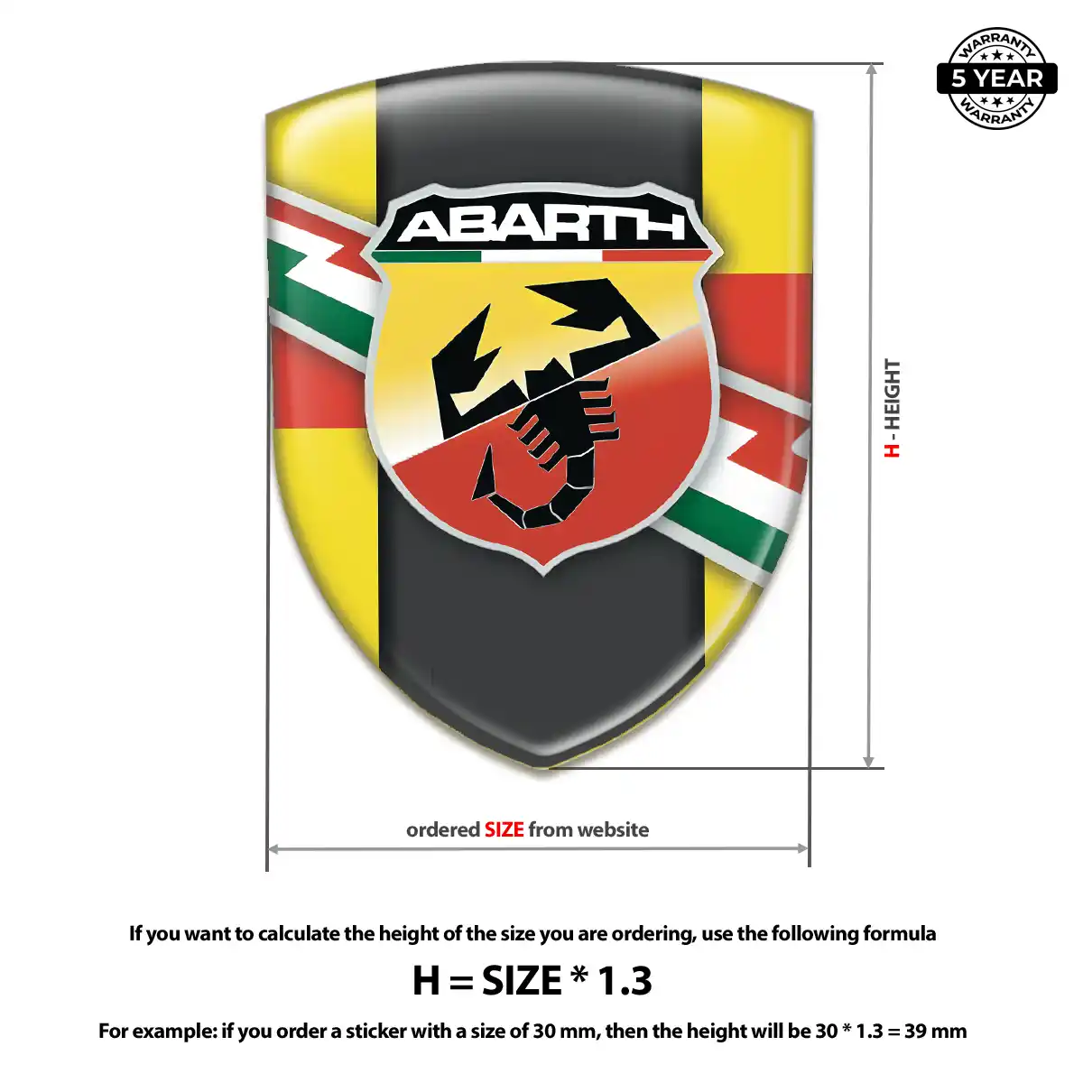 Abarth Emblem Logo Badge Outer Style