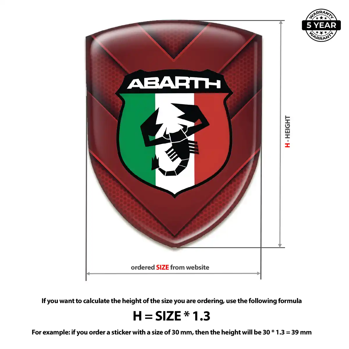 Abarth Emblem Logo Badge Prestige Line