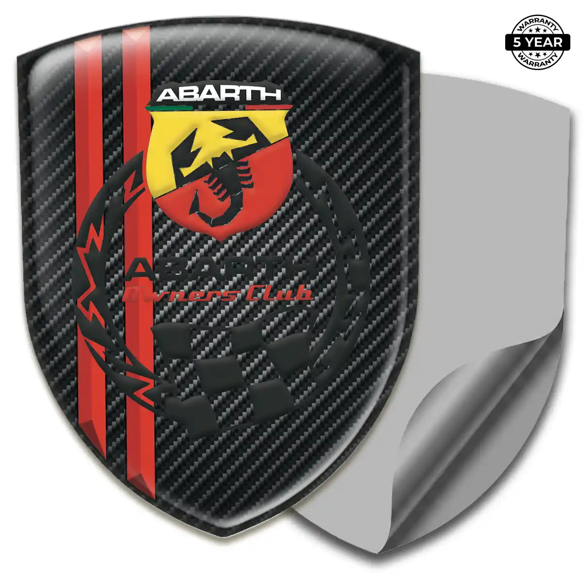 Abarth Emblem Logo Badge Resin Luxe