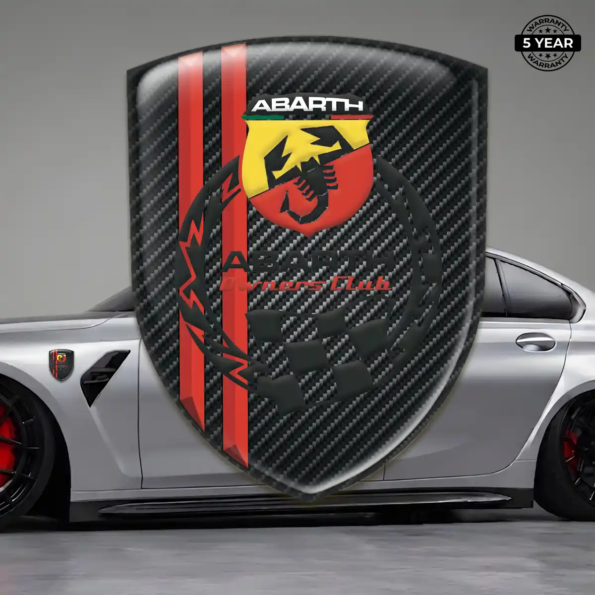 Abarth Emblem Logo Badge Resin Luxe