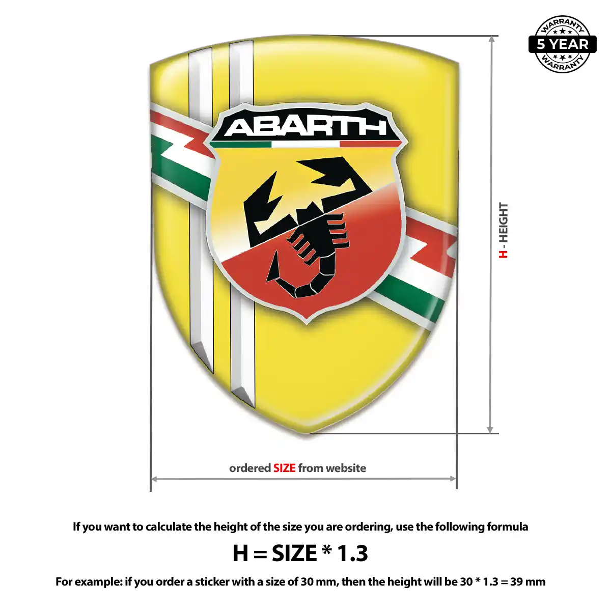 Abarth Emblem Logo Badge Signature Grade