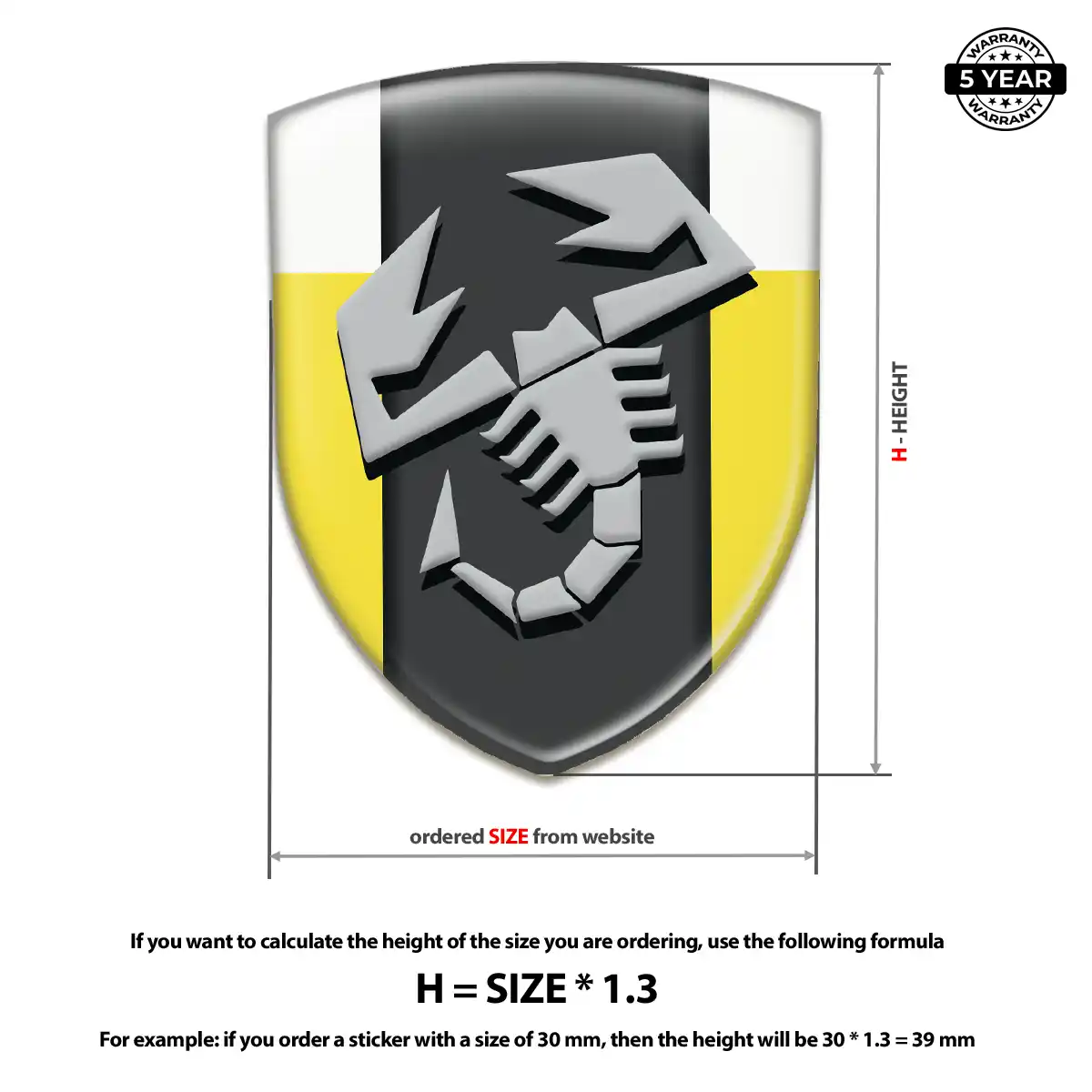 Abarth Emblem Logo Badge Sport Tuning