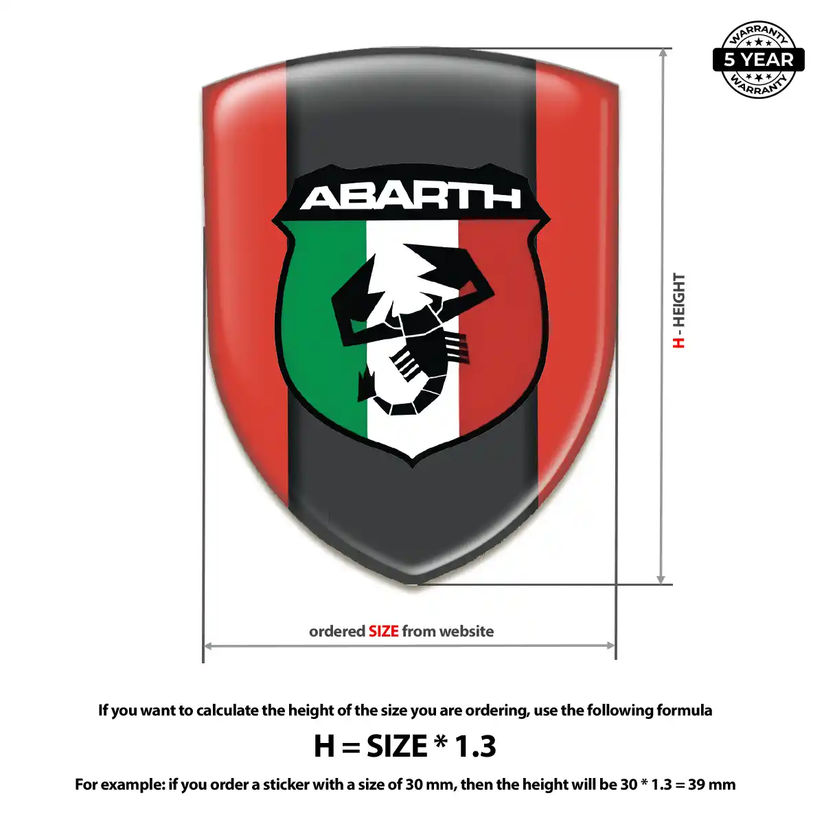 Abarth Emblem Logo Cabin Style