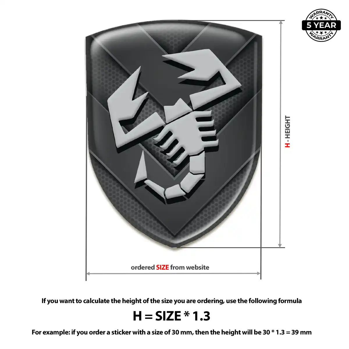 Abarth Emblem Logo Elite Finish