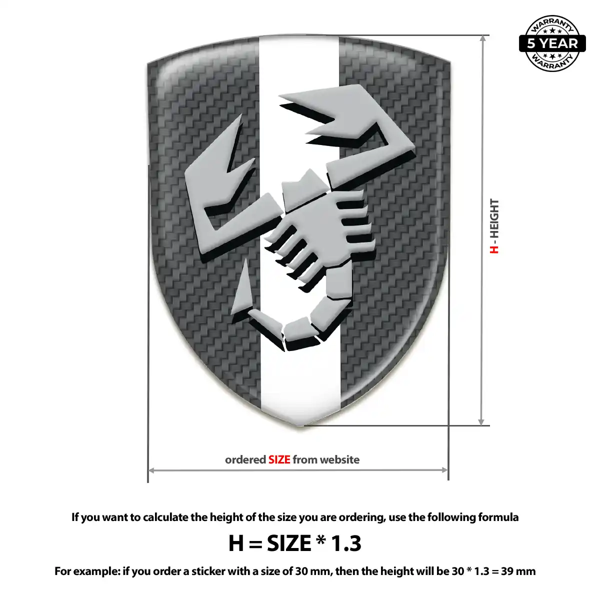 Abarth Emblem Logo Premium Dome