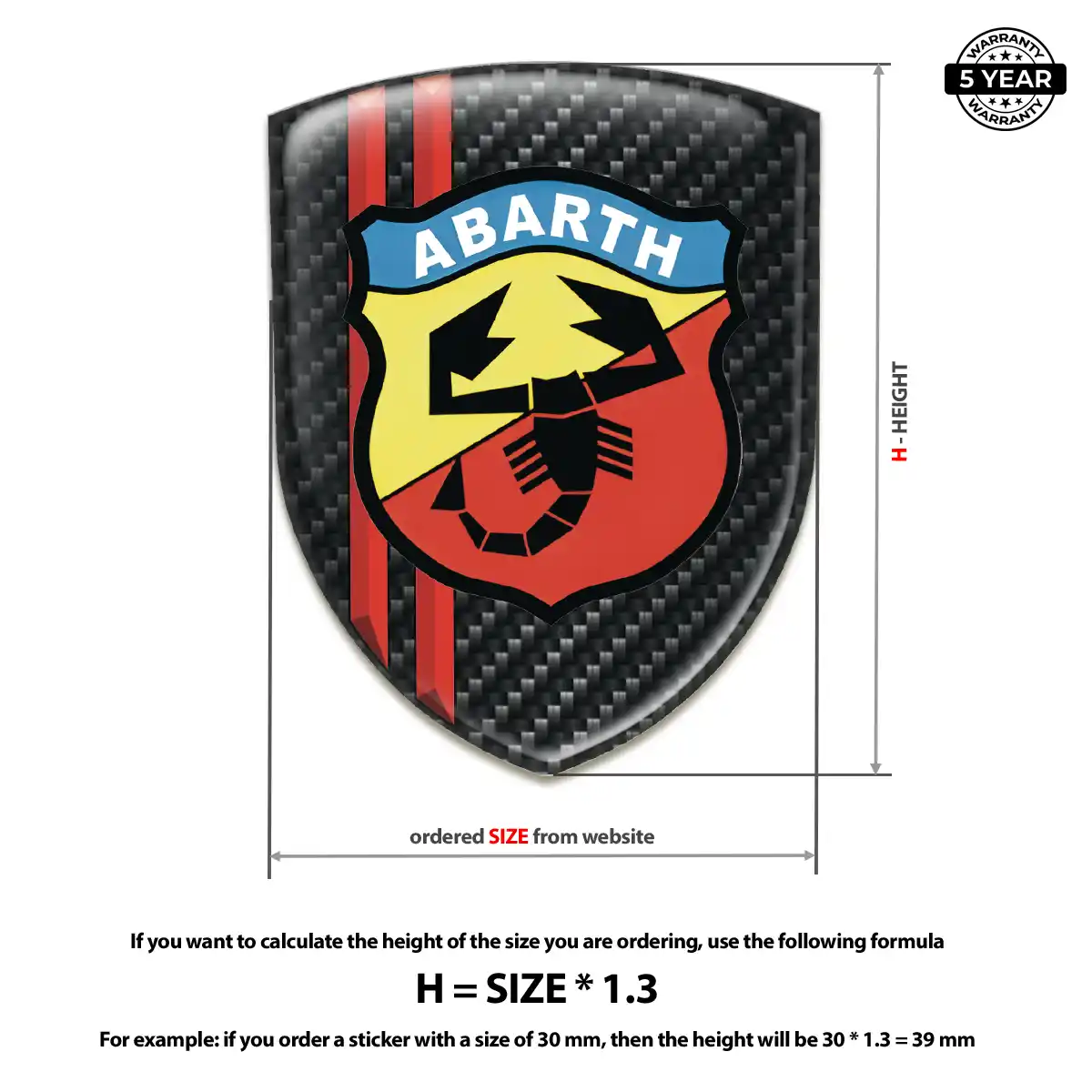 Abarth Emblem Logo Resin Elite