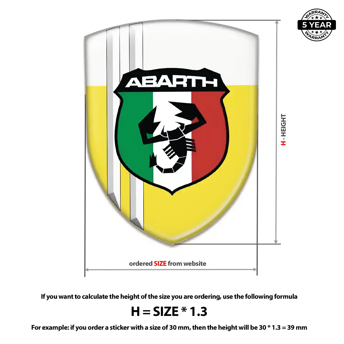 Abarth Emblem Logo Resin Luxe