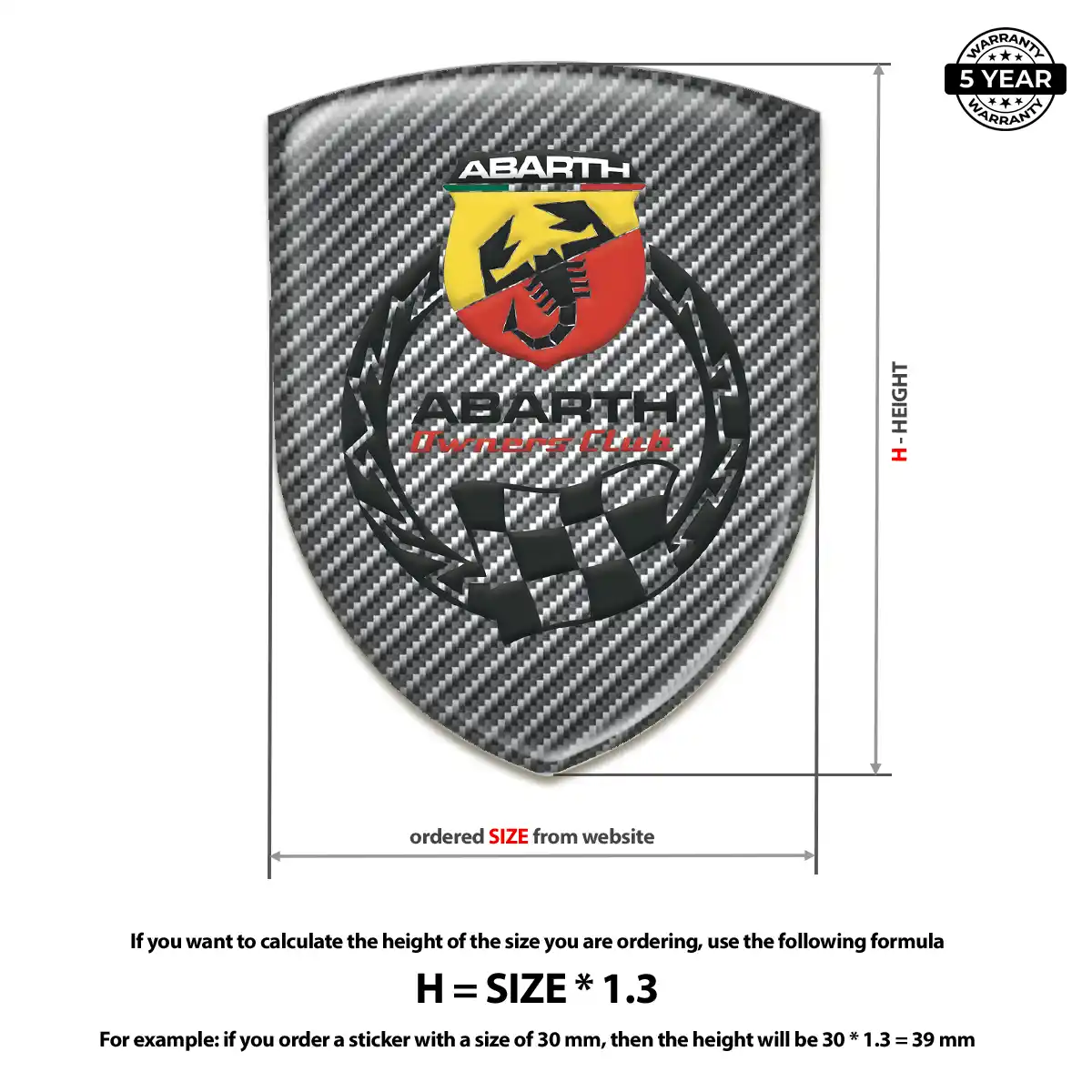 Abarth Emblem Logo Signature Grade