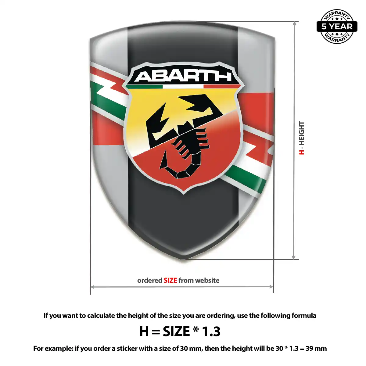Abarth Emblem Shield Cabin Style